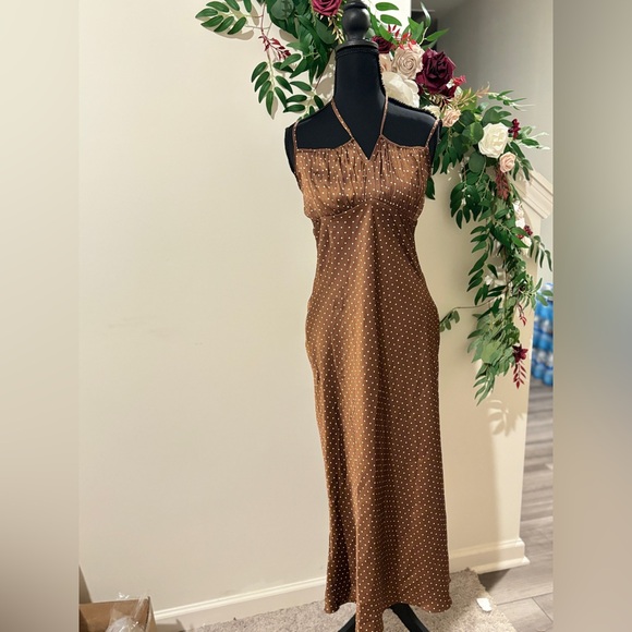 Ciao Lucia Brown Polka Dot Dress - Picture 8 of 10